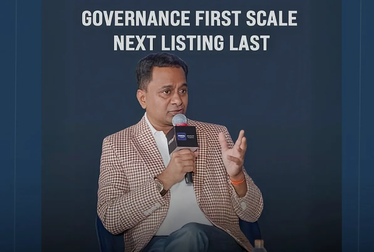 Manoj Namburu, Chairman and Managing Director of Urbanrise, speaking on stage